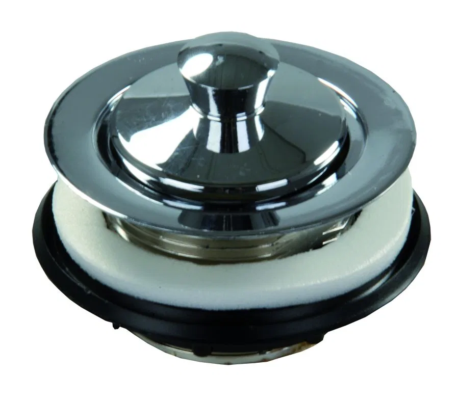 95135 – JR PRODUCTS Sink Strainer, Fits Up to 2 Inch Drain Opening Chrome Plated Plastic With Pop-Up Stopper/ Foam Ga...